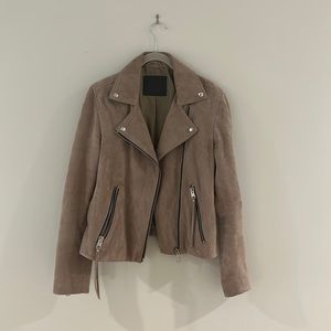 All Saints Suede Dalby Biker Jacket